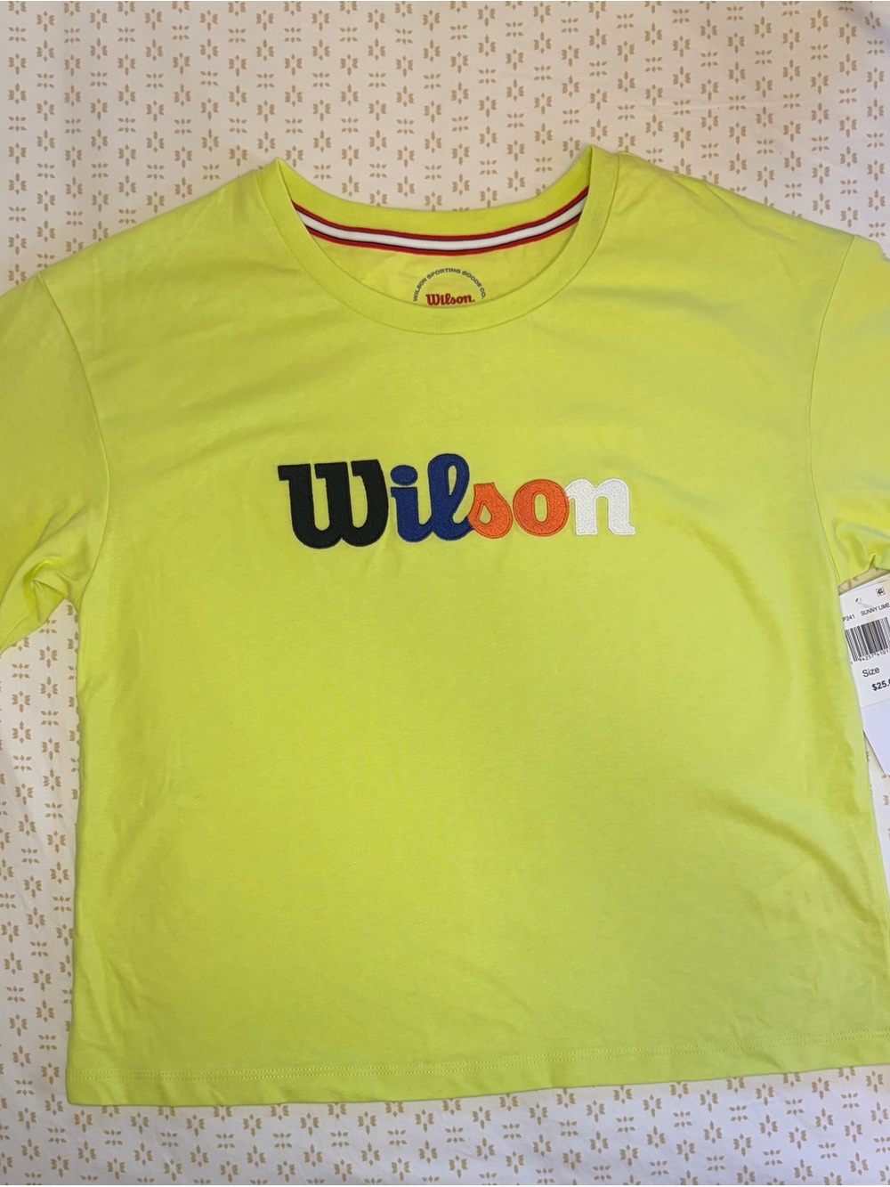 Wilson Neon Boxy Lime Short-Sleeve Logo Tee
